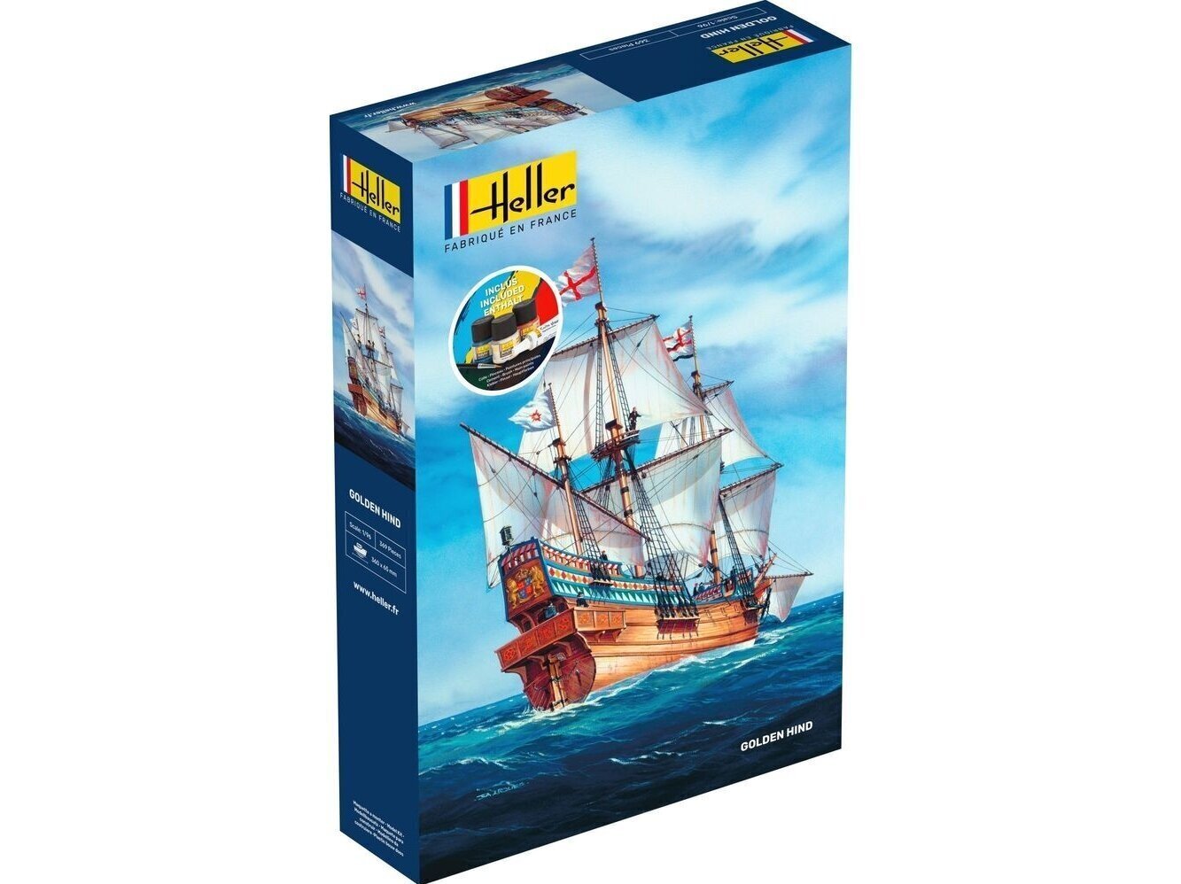 Heller - Golden Hind dāvanu komplekts, 1/96, 56829 цена и информация | Konstruktori | 220.lv