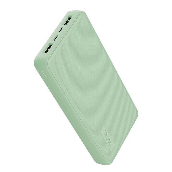 POWER BANKA USB 20000MAH/PRIMO GREEN 25027 TRUST цена и информация | Lādētāji-akumulatori (Power bank) | 220.lv