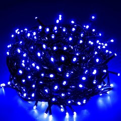 Ziemassvētku vītne (300 gaismas diodes, zilas) cena un informācija | Ziemassvētku lampiņas, LED virtenes | 220.lv