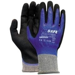 Защитные перчатки с уровнем защиты от порезов 5/D M-Safe Full-Nitril размер 9/L цена и информация | Рабочие перчатки | 220.lv