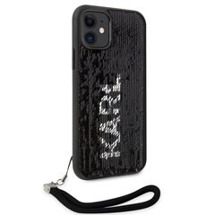 Karl Lagerfeld Sequins Reversible Case for iPhone 11 Black|Silver цена и информация | Чехлы для телефонов | 220.lv