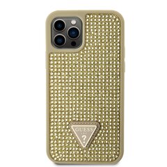 Guess Rhinestones Triangle Metal Logo Case for iPhone 12|12 Pro Gold цена и информация | Чехлы для телефонов | 220.lv