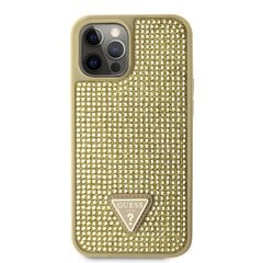 Guess Rhinestones Triangle Metal Logo Case for iPhone 12 Pro Max Gold цена и информация | Чехлы для телефонов | 220.lv