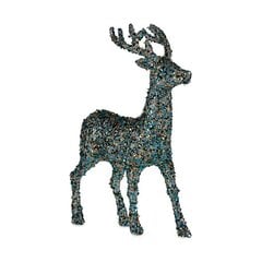 Dekors Vidējs Ziemeļbrieži Zils Bronza (15 x 45 x 30 cm) cena un informācija | Ziemassvētku dekorācijas | 220.lv