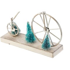 Ziemassvētku rotājumi DKD Home Decor Metāla velosipēds (2 gab.) (15 x 5 x 17 cm) cena un informācija | Ziemassvētku dekorācijas | 220.lv