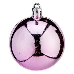 Ёлочные шарики Ø 6 cm 24 штук Розовый Пластик цена и информация | Рождественские украшения | 220.lv