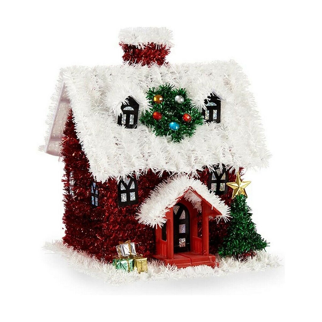 Dekoratīvās figūriņas Ziemassvētki Māja Plastmasa polipropilēns (19 x 24,5 x 19 cm) cena un informācija | Ziemassvētku dekorācijas | 220.lv