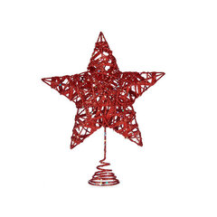 Рождественская звезда Красный Сталь Пластик (20 x 5 x 24,5 cm) цена и информация | Рождественские украшения | 220.lv