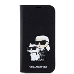 Karl Lagerfeld PU Saffiano Monogram Book Case for iPhone 13 Black цена и информация | Чехлы для телефонов | 220.lv