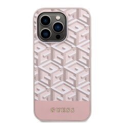 Guess PU G Cube MagSafe Compatible Case for iPhone 13 Pro Pink цена и информация | Чехлы для телефонов | 220.lv