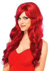 Парик Long Wavy Red, красный цена и информация | Карнавальные костюмы, парики и маски | 220.lv