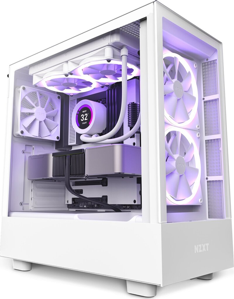 NZXT H5 Elite All White CC-H51EW-01 cena un informācija | Datoru korpusi | 220.lv