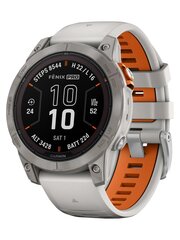 Garmin fēnix® 7 Pro Sapphire Solar Titanium/Fog Gray/Ember Orange 47мм цена и информация | Смарт-часы (smartwatch) | 220.lv