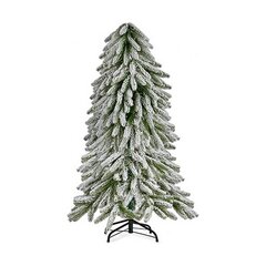 Jaungada eglīte Metāls Balts Zaļš Plastmasa (Ø 90 x 210 cm) cena un informācija | Ziemassvētku dekorācijas | 220.lv
