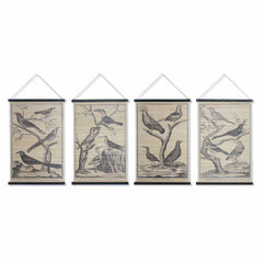 Полотно DKD Home Decor птицы 60 x 2 x 90 cm Cottage (4 Предметы) цена и информация | Картины | 220.lv