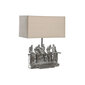 Galda lampa DKD Home Decor 36 x 21,5 x 43 cm Sudrabains Bēšs Metāls Sveķi 220 V 50 W cena un informācija | Galda lampas | 220.lv