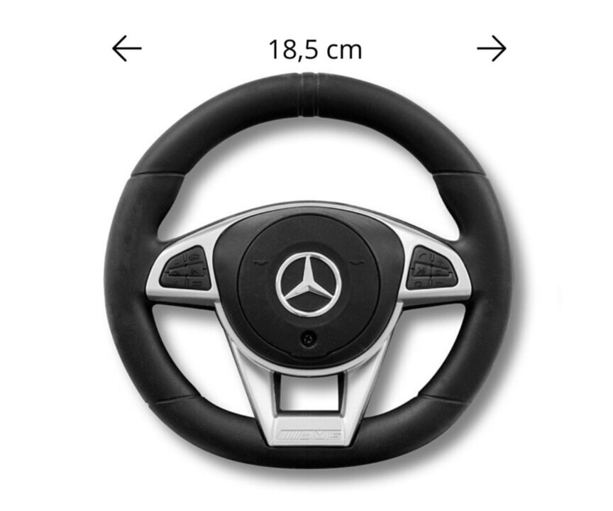 Auto bērniem, ar rokturi, Mercedes AMG C63 Coupe, krāsa: melna cena un informācija | Rotaļlietas zīdaiņiem | 220.lv