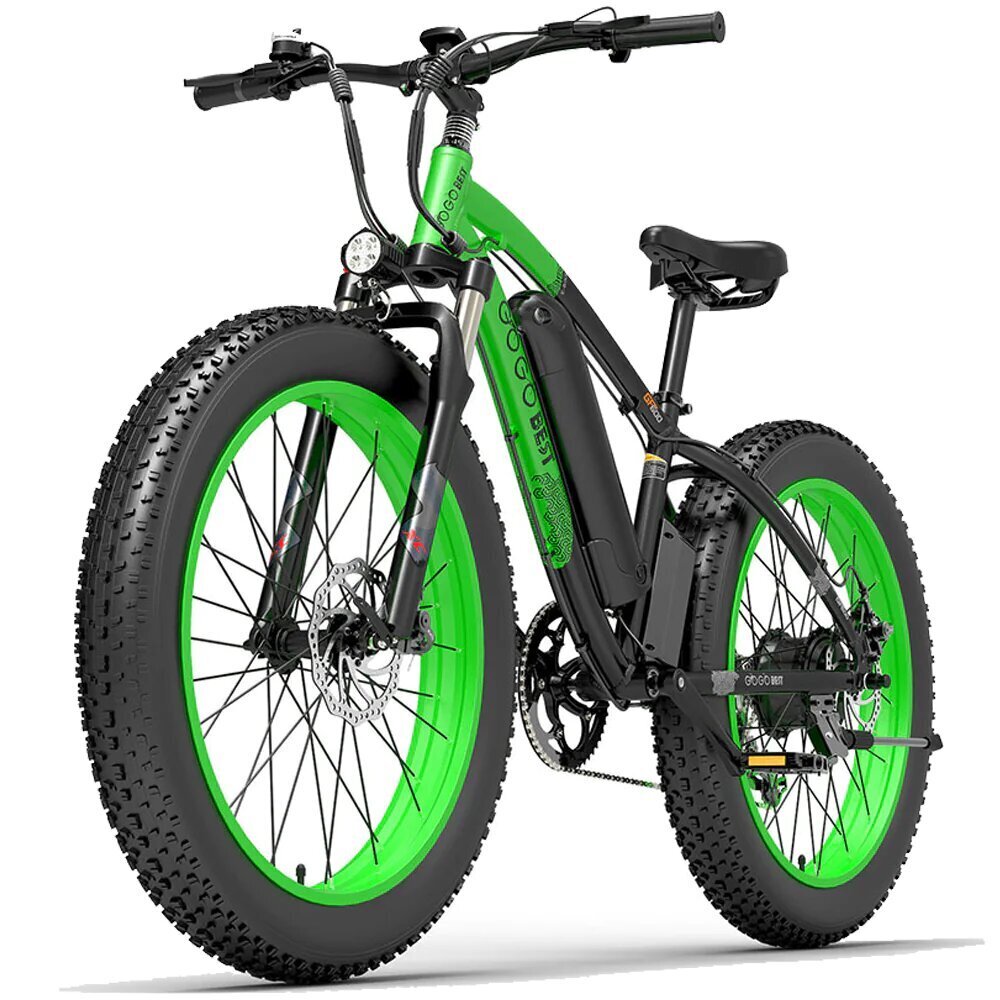 Elektriskais velosipēds GOGOBEST GF600, melns/zaļš, 1000W, 13Ah cena un informācija | Elektrovelosipēdi | 220.lv