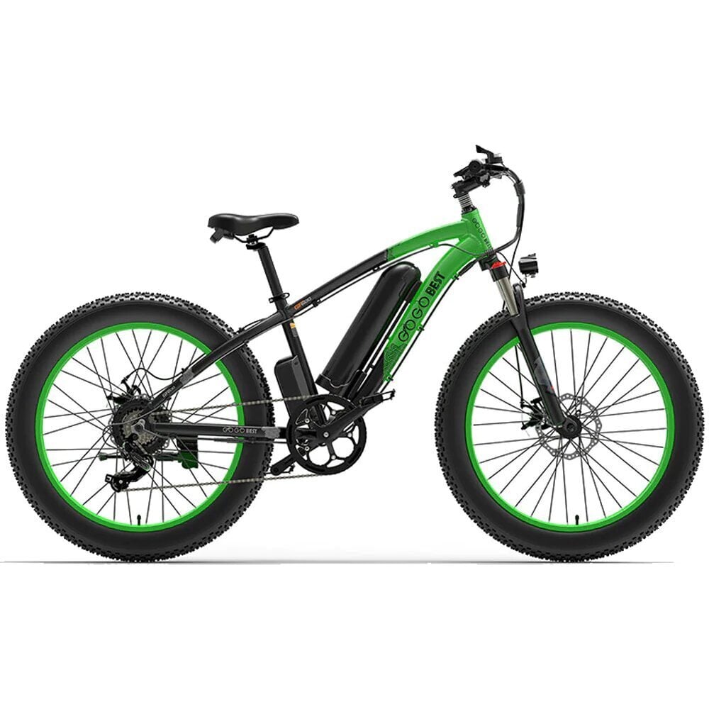 Elektriskais velosipēds GOGOBEST GF600, melns/zaļš, 1000W, 13Ah цена и информация | Elektrovelosipēdi | 220.lv