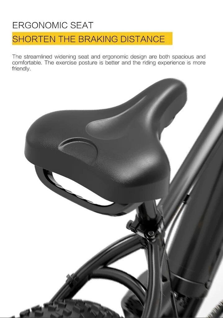 Elektriskais velosipēds GOGOBEST GF600, melns/zaļš, 1000W, 13Ah cena un informācija | Elektrovelosipēdi | 220.lv