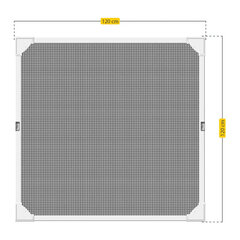 Moskītu tīkls Schellenberg 117 cm Stikla šķiedras (100 x 120 cm) цена и информация | Москитные сетки | 220.lv