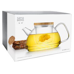 SAMADOYO Premium klases Tējkanna ar stikla filtru, S092, Premium Quality Teapot, 600 ml цена и информация | Стаканы, фужеры, кувшины | 220.lv