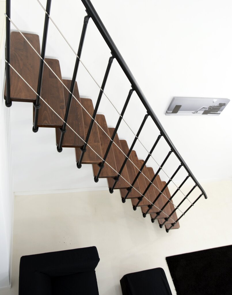Moduļu kāpnes Comfort Top Minka, Melna / Rieksts. Komplektā augstums: 312 cm цена и информация | Kāpnes | 220.lv