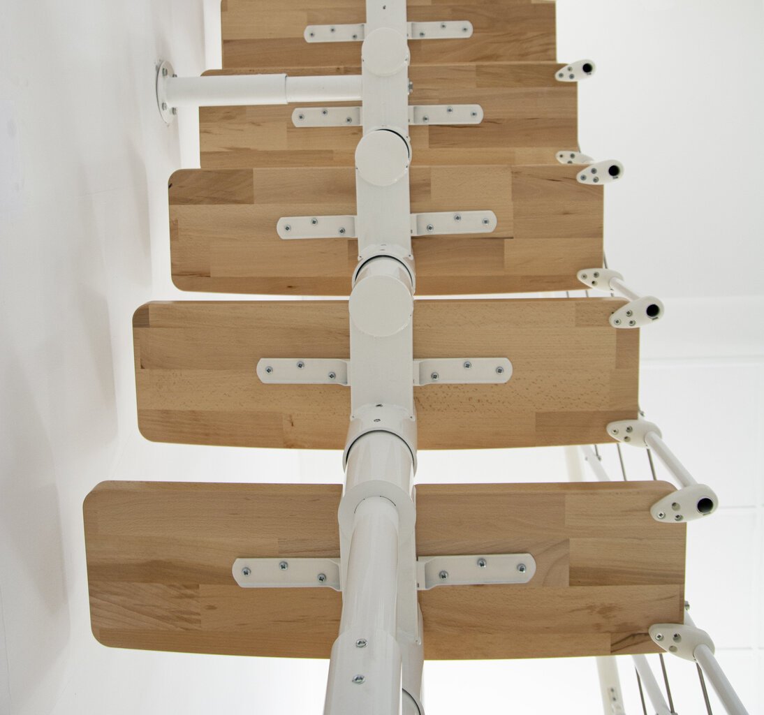 Moduļu kāpnes Comfort Top Minka, Baltā / Dižskābardis. Komplektā augstums: 312 cm цена и информация | Kāpnes | 220.lv