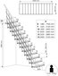 Moduļu kāpnes Comfort Top Minka, Baltā / Dižskābardis. Komplektā augstums: 312 cm цена и информация | Kāpnes | 220.lv