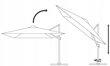 Āra lietussargs Mini Roma 2,5x2,5 m, bēšs цена и информация | Saulessargi, markīzes un statīvi | 220.lv