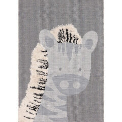 Paklājs bērnu gultiņai, Zebra, 160 x 230 x 1 cm, pelēkas krāsas цена и информация | Ковры | 220.lv