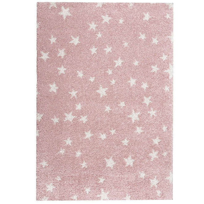 Bērnu istabas paklājs, Candy Stars rozā, 120 x 170 x 1 cm, rozā krāsā cena un informācija | Paklāji | 220.lv