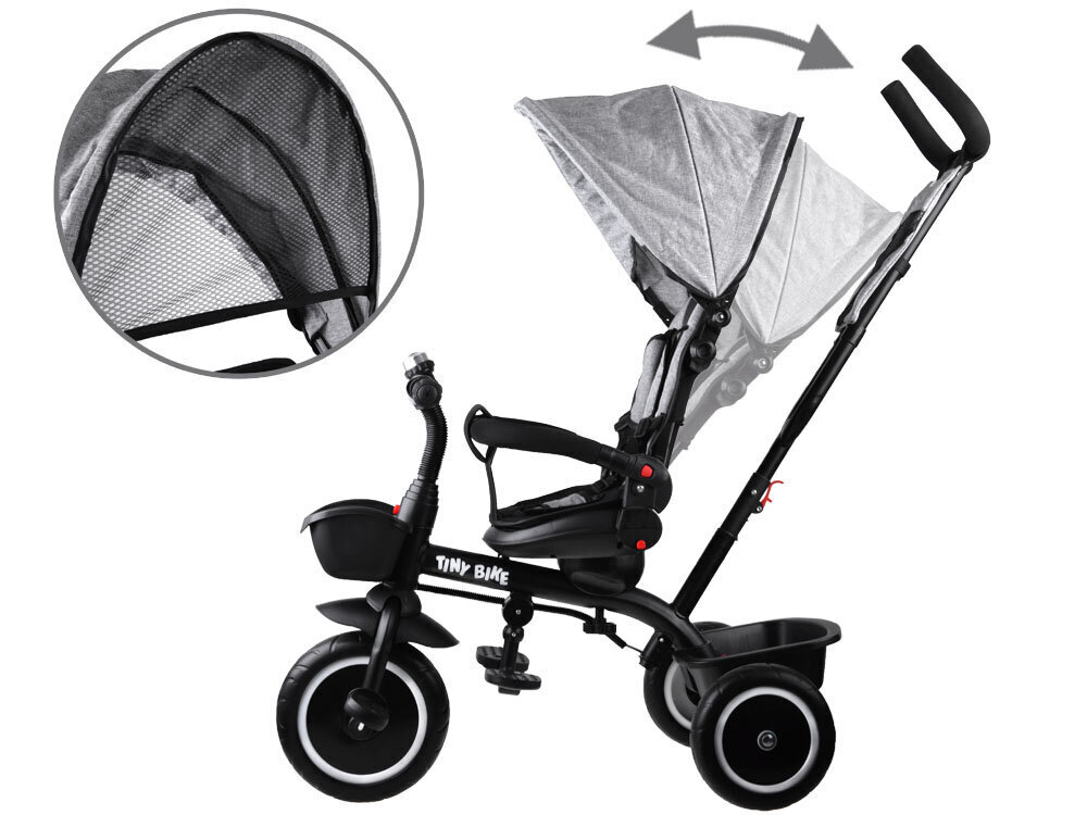 Tricikls Tiny Bike SP0650, pelēks cena un informācija | Trīsriteņi | 220.lv