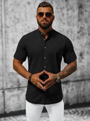 Melns vīriešu krekls Okat O/V50-51552-XXL cena un informācija | Vīriešu krekli | 220.lv