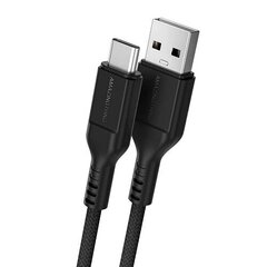 Кабель премиум-класса USB-C - USB-A (черный, 1,1м) цена и информация | Кабели и провода | 220.lv