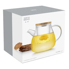 SAMADOYO Premium klases Tējkanna ar stikla filtru, S095, Premium Quality Teapot, 900 ml цена и информация | Стаканы, фужеры, кувшины | 220.lv