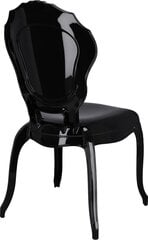 Krēsls "Queen", melna plastmasa cena un informācija | Virtuves un ēdamistabas krēsli | 220.lv