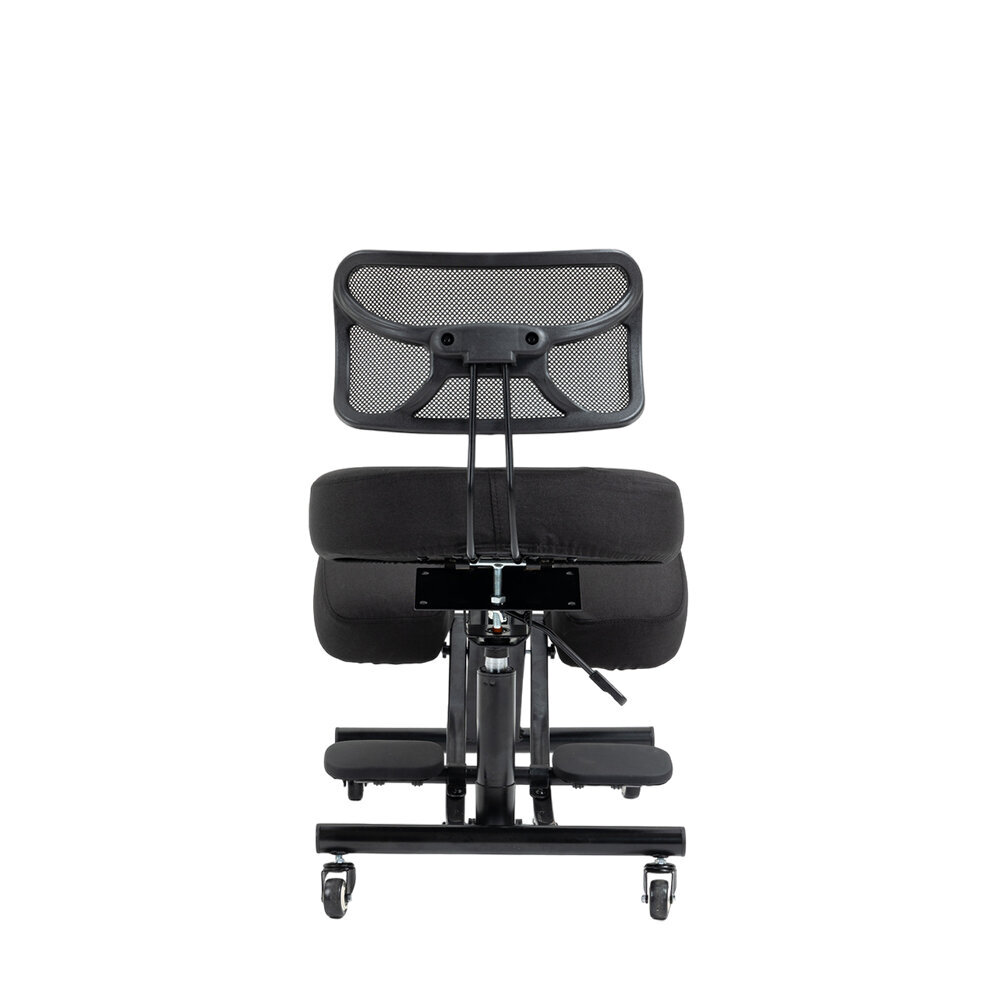 Krēsls uz ceļiem O'KNEEL PRO ar melnu lina pārvalku cena un informācija | Biroja krēsli | 220.lv