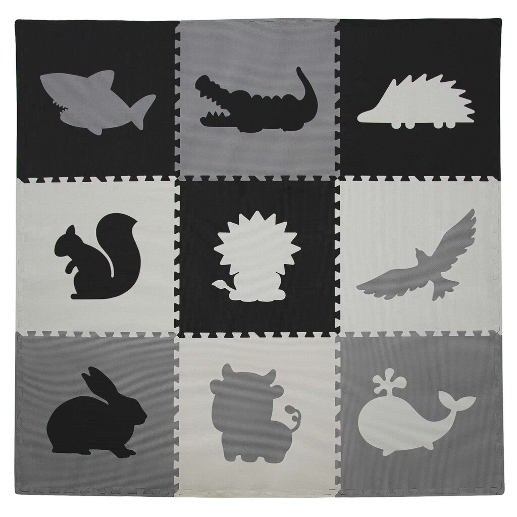 Puzzle paklājs Humbi Animals 9 det цена и информация | Rotaļlietas zīdaiņiem | 220.lv