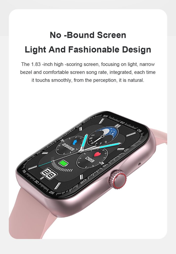 Livman S80 Pro Pink цена и информация | Viedpulksteņi (smartwatch) | 220.lv
