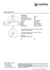 Элементы для слуховых аппаратов 312 VARTA 6 шт. цена и информация | Батареи | 220.lv