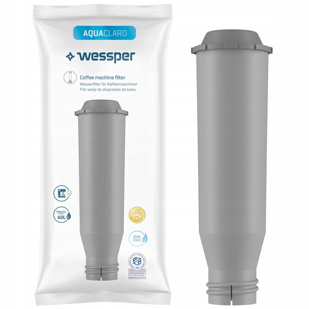Wessper AquaClaro ūdens filtrs Krups Nivona kafijas automātam (NIRF 700 / Claris F088 vietā) cena un informācija | Kafijas automātu piederumi | 220.lv