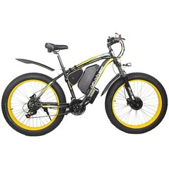 Электровелосипед GOGOBEST GF700, черный/желтый, 1000Вт, 17.5Ач цена и информация | Электровелосипеды | 220.lv