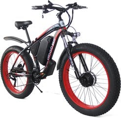 Электровелосипед GOGOBEST GF700, черный/красный, 1000Вт, 17.5Ач цена и информация | Электровелосипеды | 220.lv