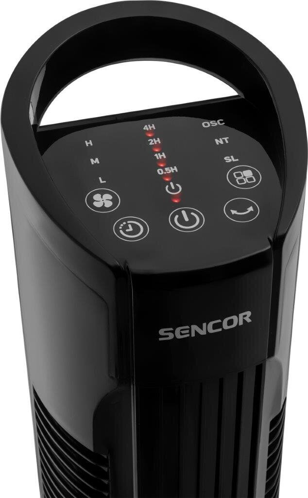 Tornis ventilators Sencor SFT 3113BK, 50W, Touch control, Timer, remote cena un informācija | Ventilatori | 220.lv