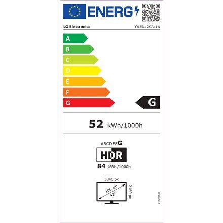 LG OLED42C31LA.AEU цена и информация | Televizori | 220.lv