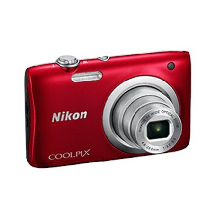 Nikon Coolpix A100 Red cena un informācija | Digitālās fotokameras | 220.lv