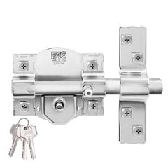 Drošības slēdzene Fac 300-r/80 niķelis Tērauds 40 mm 80 mm cena un informācija | Durvju slēdzenes | 220.lv