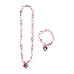 Набор из ожерелья и браслетов Minnie Mouse Розовый 2 Предметы цена и информация | Аксессуары для детей | 220.lv