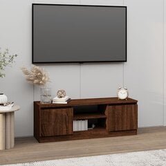 TV skapis ar durvīm, brūns ozols, 102x30x36cm цена и информация | Тумбы под телевизор | 220.lv